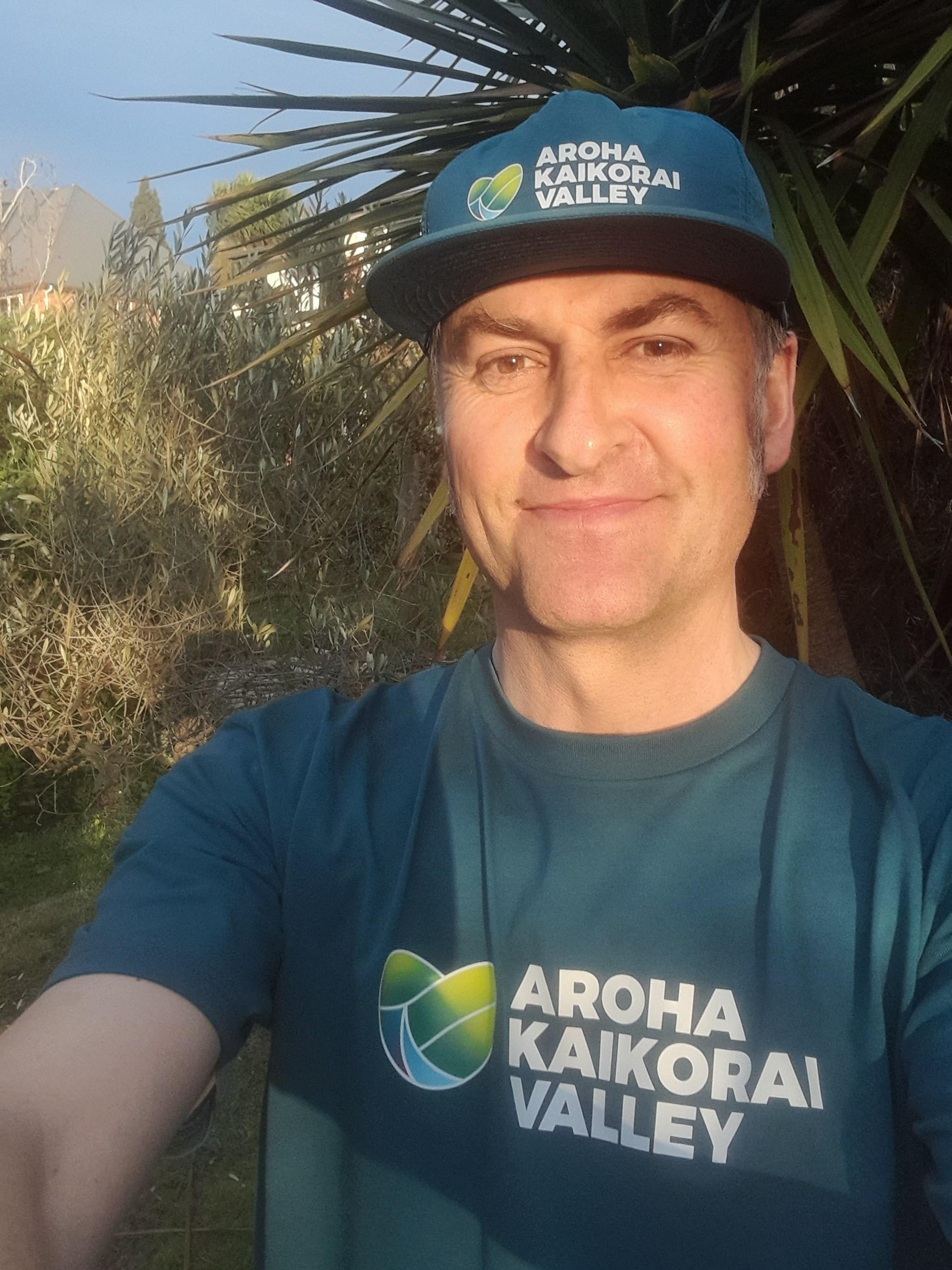 City Walks owner/ guide Athol Parks, proud to support Aroha Kaikorai Valley.