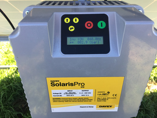 Inverter - Solaris Pro Pump - varies the speed that the pump runs based off the sun power 