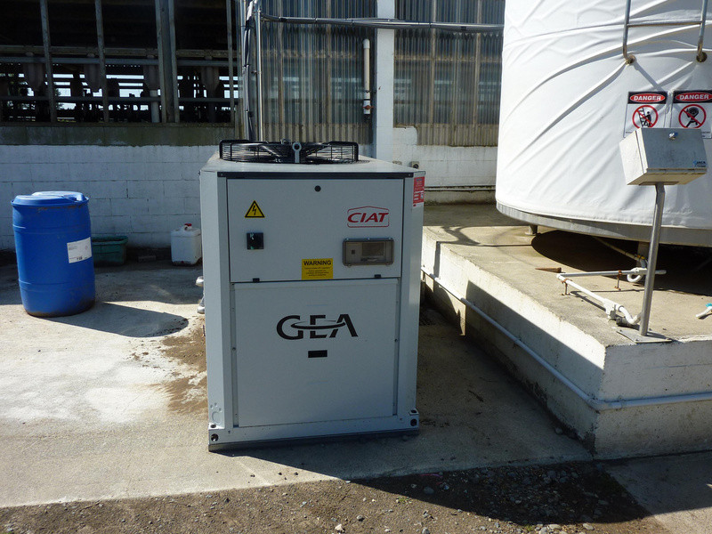 The GEA aquaCHILL unit at Burgundy Farms installed by Nind Dairy Services