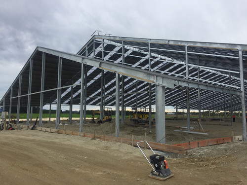 Roof has gone on Dinnington Dairy Shed