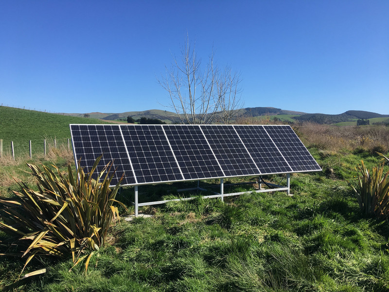 Solar panels for the Solaris Pro Pump Nind Dairy Services