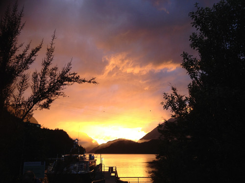 Sunset over Doubtful Sound