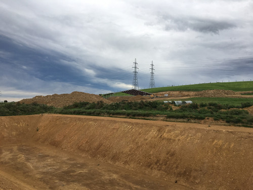 Effluent pond site for Mike Adam's Dairy Shed 3