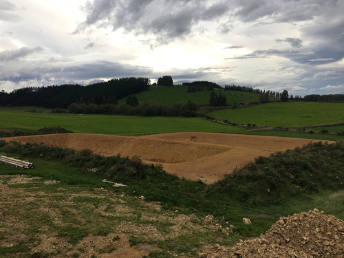 Effluent pond site dug out 