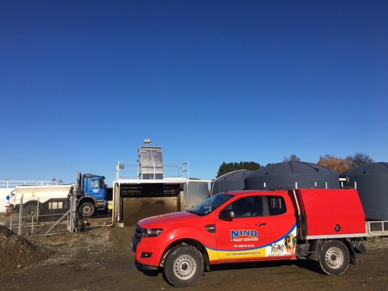 Nind Dairy Services onsite at Sinclair Transport with the new separator