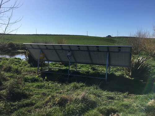 Solar panels for the Solaris Pro Pump Nind Dairy Services