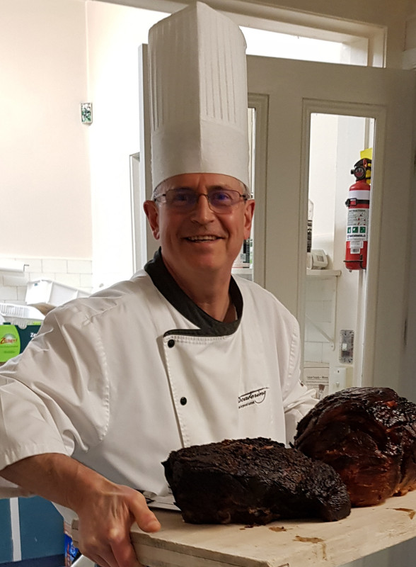 Chef Gordon McKenzie, Owner, in his happy place.