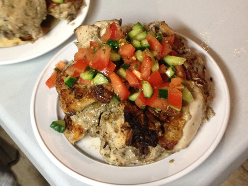 Grilled chicken and salad