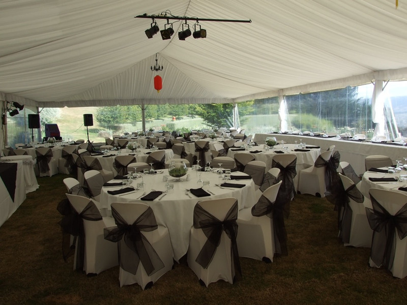 Wedding catered in a marquee