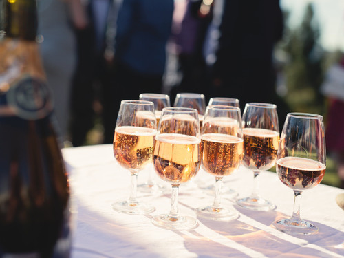 Drinks for the wedding toast