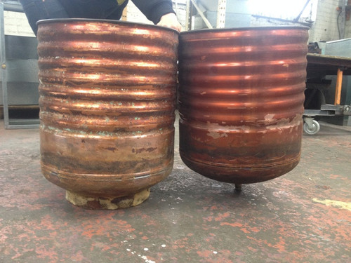 Old Copper Water Cylinders that have been restored