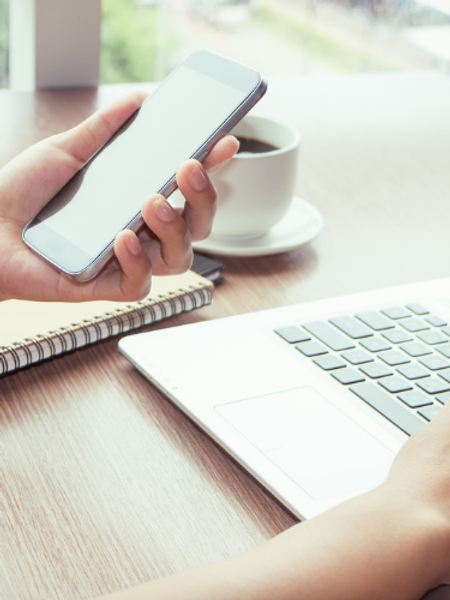 Mobile phone in hand