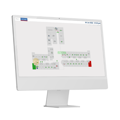 Advance Care real time visibility shown on a screen