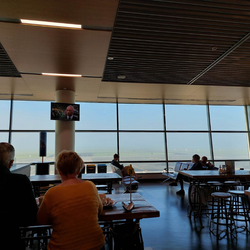 Image of the inside of Dunedin Airport in Autumn- Foggy Outside the Windows