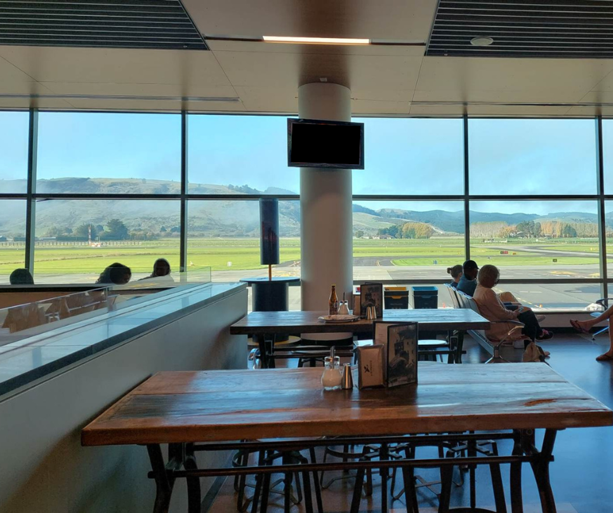 Dunedin Airport- Showing that the fog has lifted