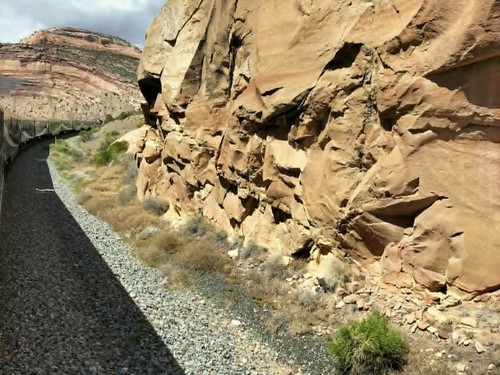 View outside train from Glenwood Springs to Moab