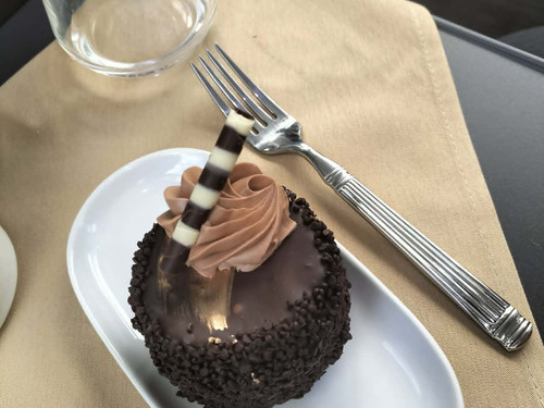 Chocolate cake on Canyon Spirit