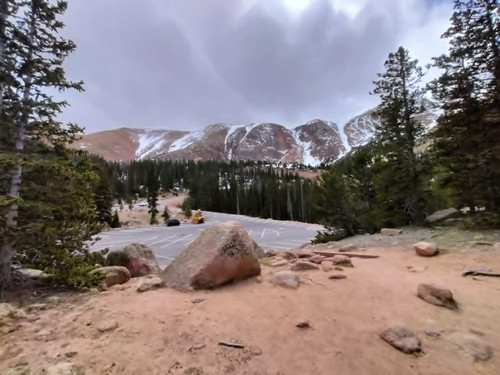 View at Pikes Peak of the snow