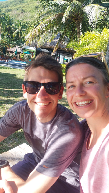 Erin and her husband enjoying time on the island