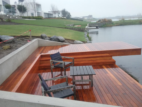 A seating area on the deck