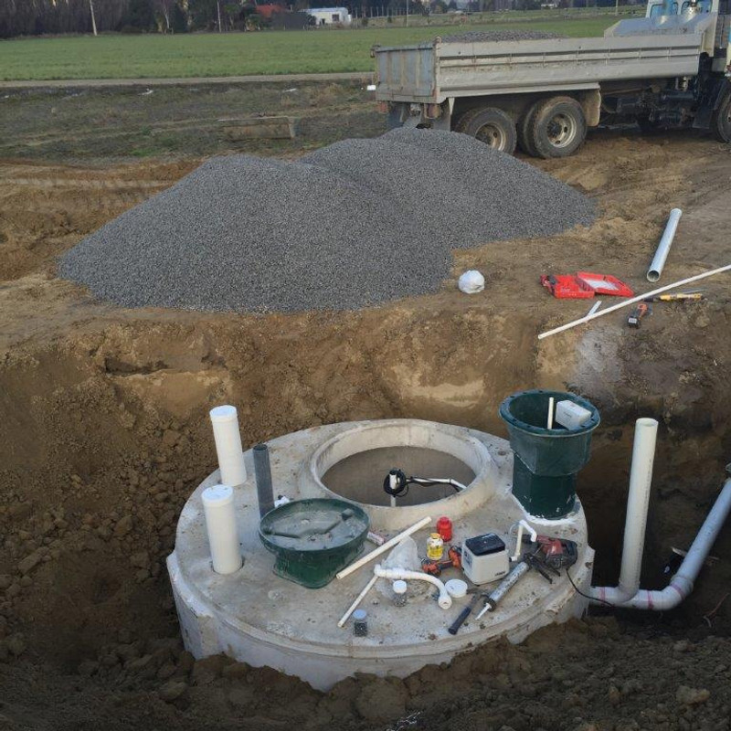 J G Smaill Ltd installing a septic tank