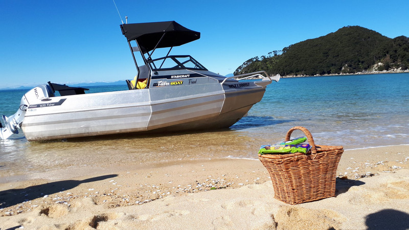 Have a relaxing family picnic in the Abel Tasman by boat