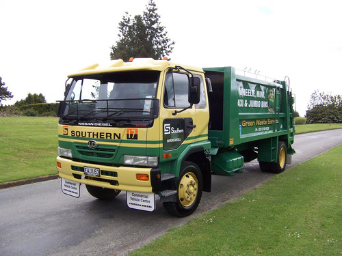 Southern Transport Truck #17. Rubbish , Greenwaste and Recycling Wheelie Bins 