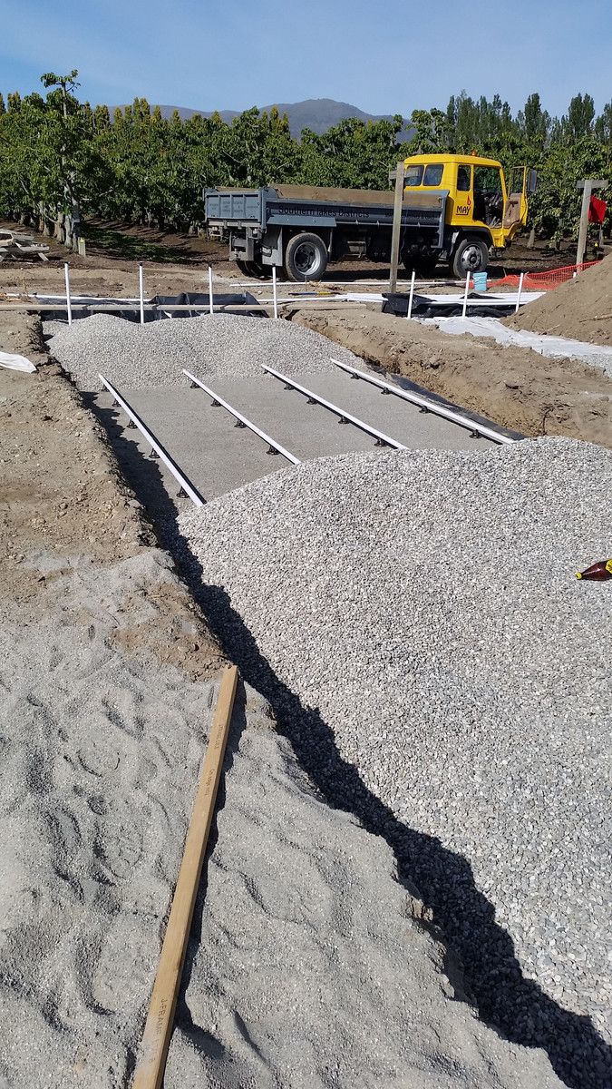 Effluent beds at the cherry packhouse property