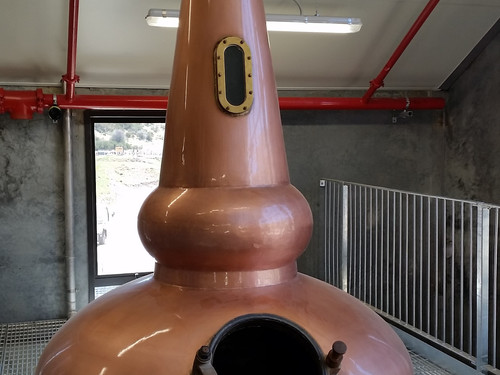 The whisky distillery equipment in place