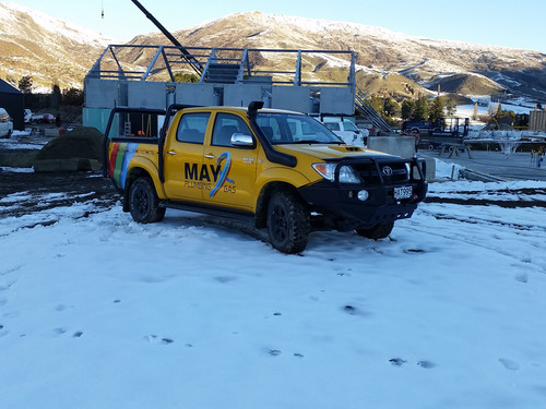 May Plumbing & Gas on the job in the snow