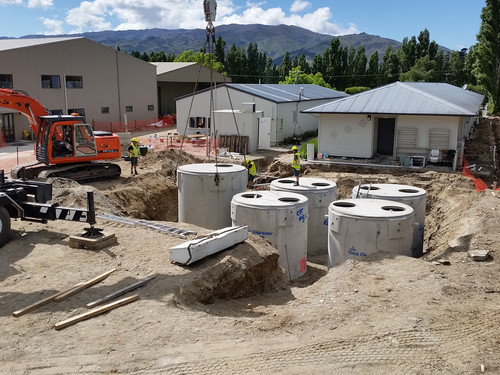 Tanks going in at 45 South Cherry Packhouse wastewater disposal system 