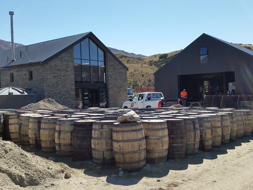 The whisky barrels