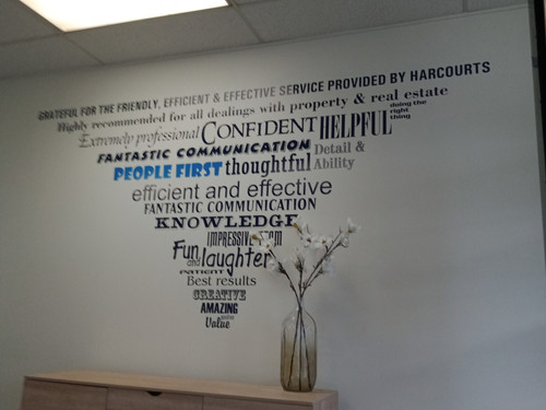 Harcourts motivational wall graphics