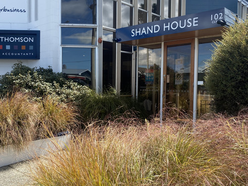Shand House building sign.  Created and installed by Signworks