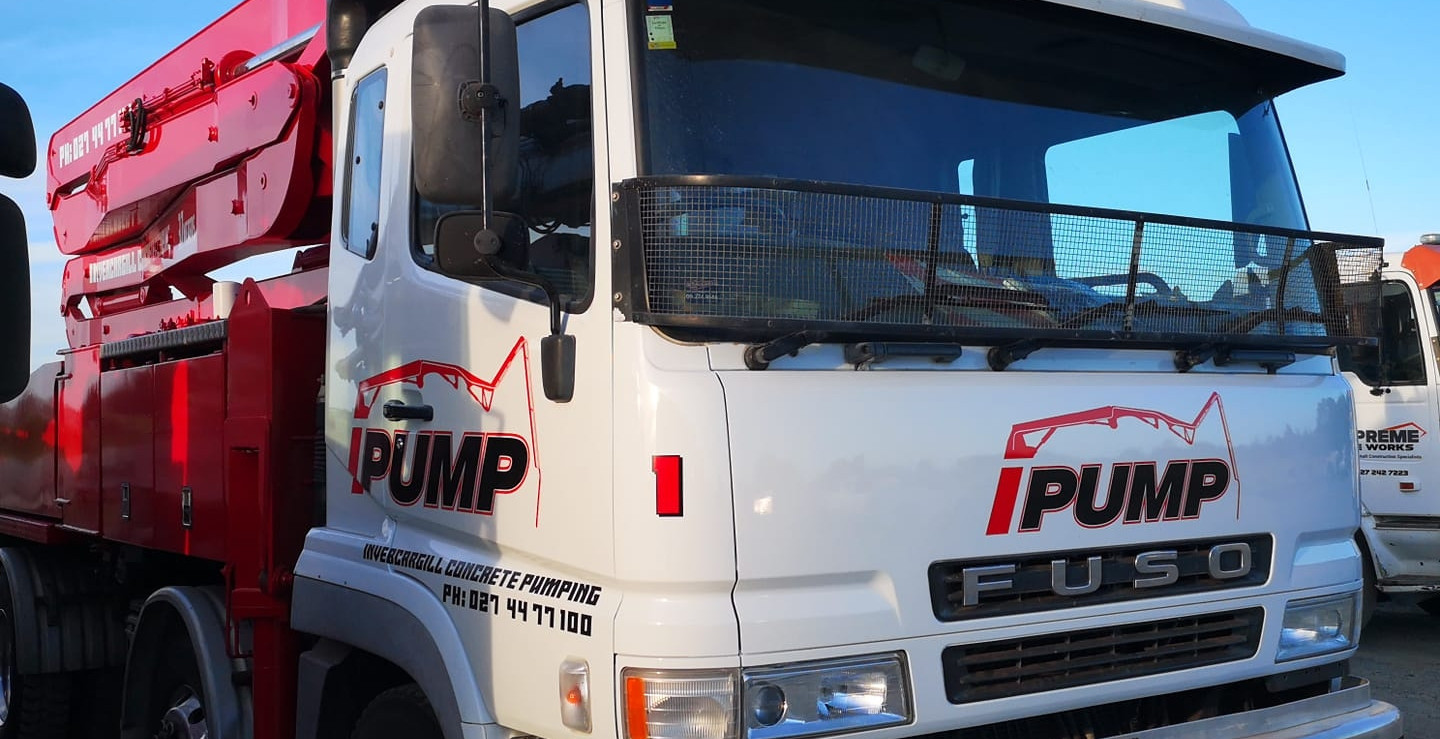 iPump Invercargill Concrete Pumping Concrete Services Pump trucks